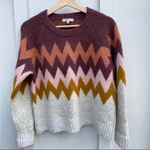 Madewell Delwood Fair Isle Pullover Crewneck Sweater